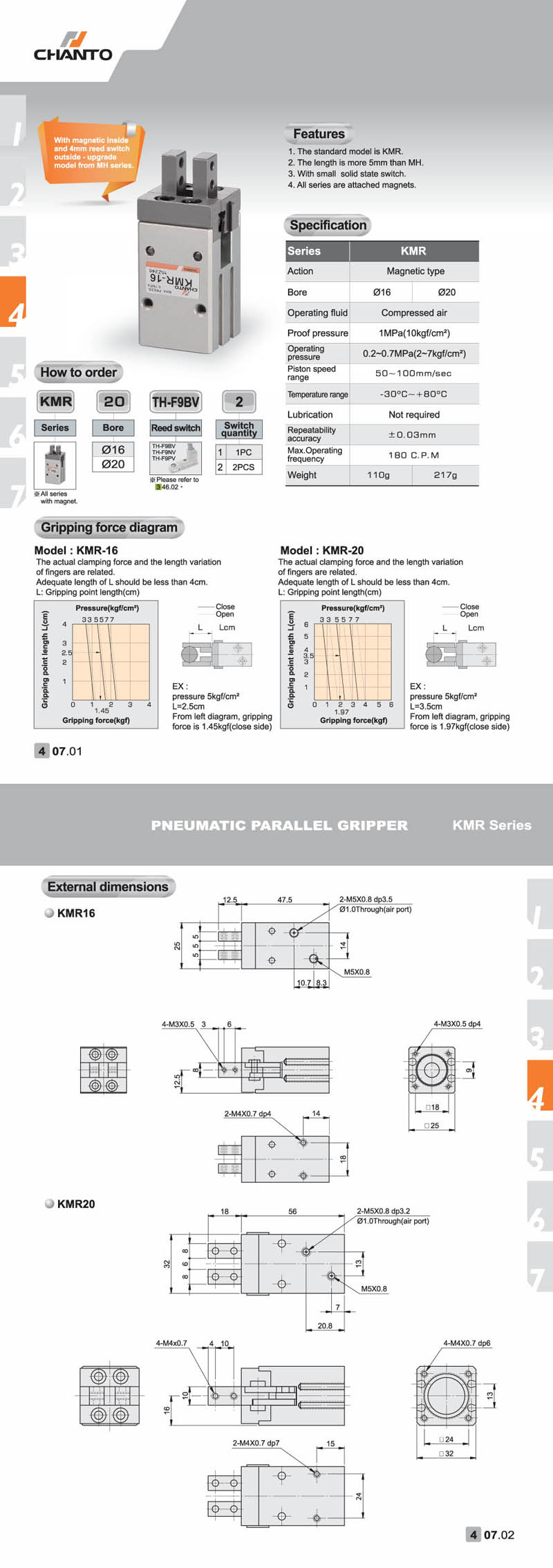 KMR Pneumatic Parallel Gripper